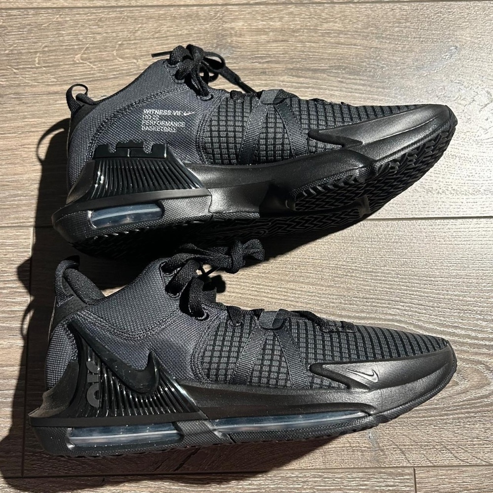 NIKE Lebron Witness 7 Basketball Shoes Adult DM1123-004 (Black/Black-A)